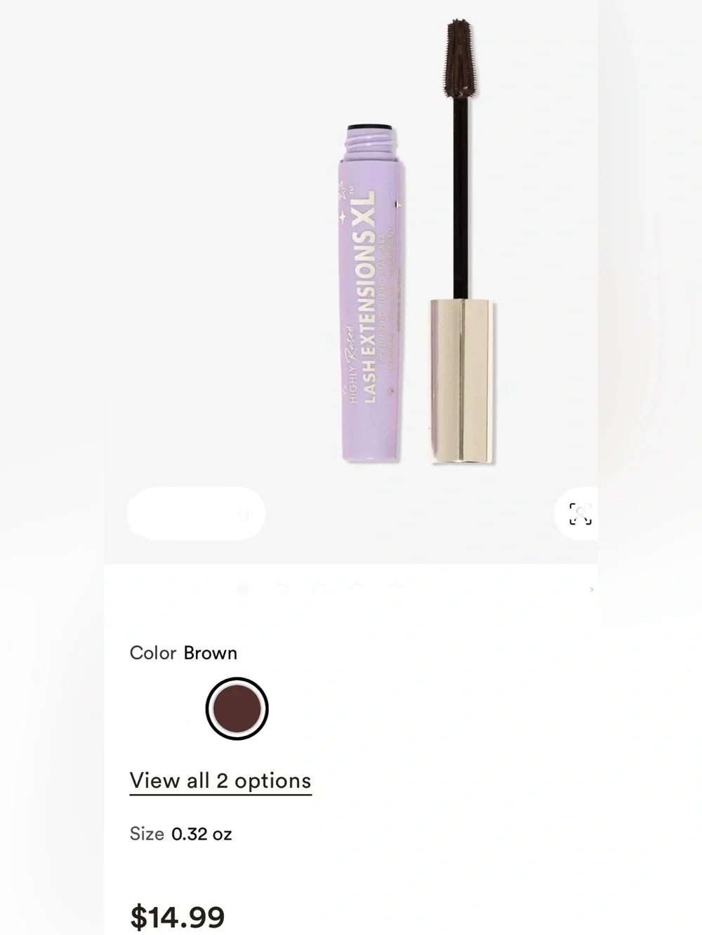 NWT MILANI Highly Rated Lash Extensions XL Mascara — Brown (140)